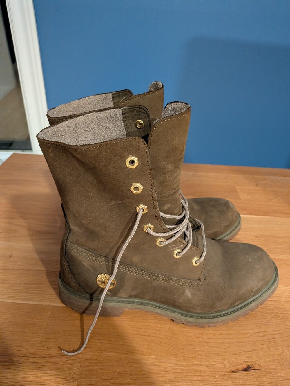 Timberland Army Green Lace-Up Winter Boots